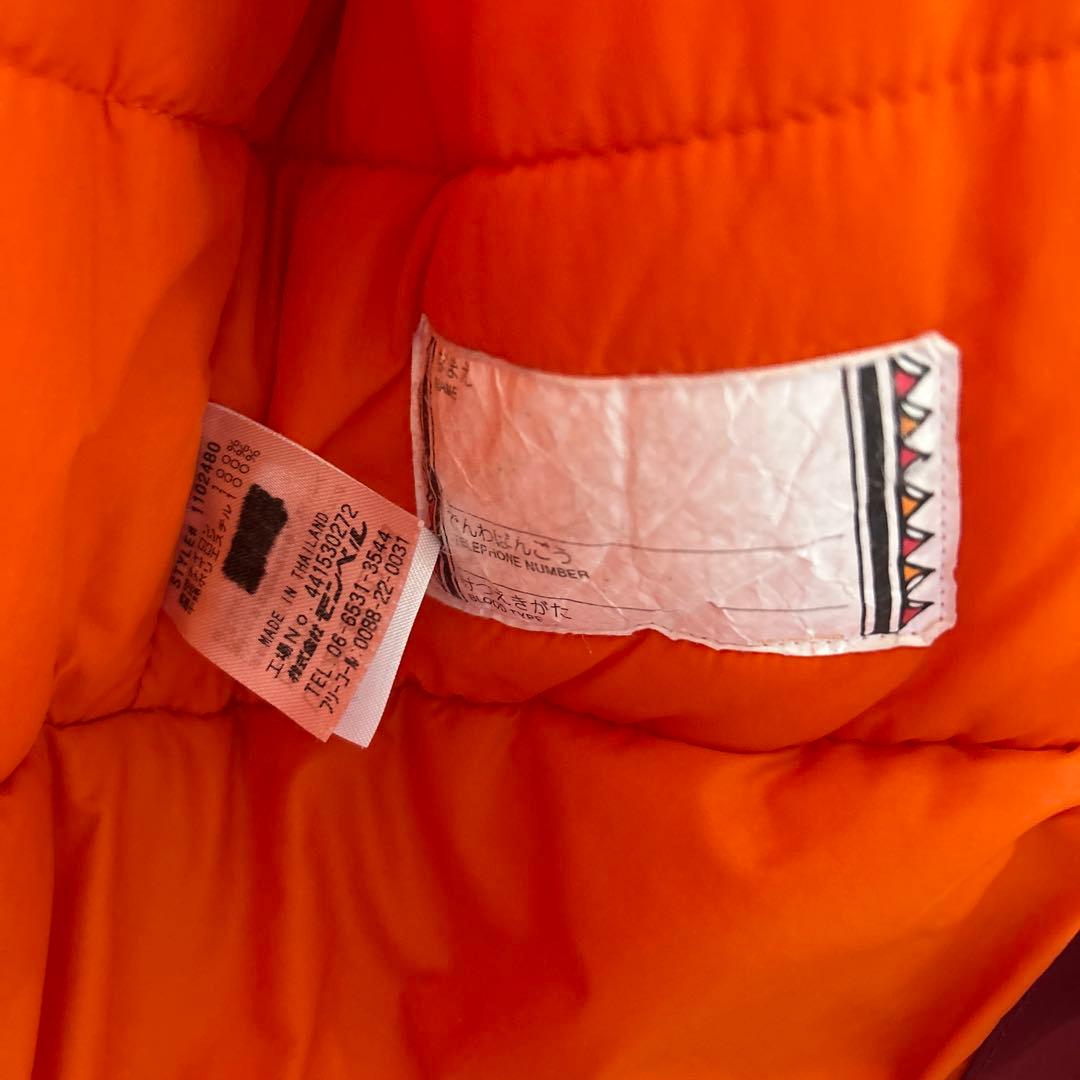 mont-bell、モンベル、スノーウエア、size120、赤×白