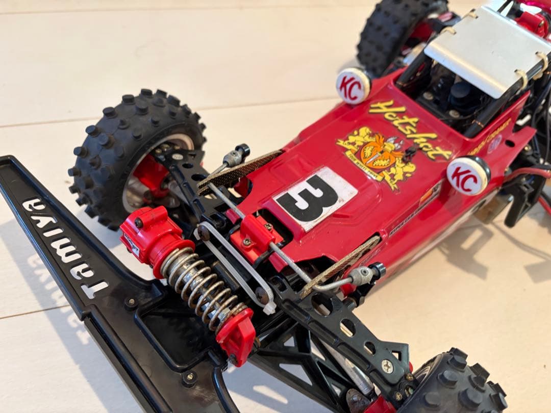 タミヤ ホットショット ラジコン 4WD 赤 金 当時物
