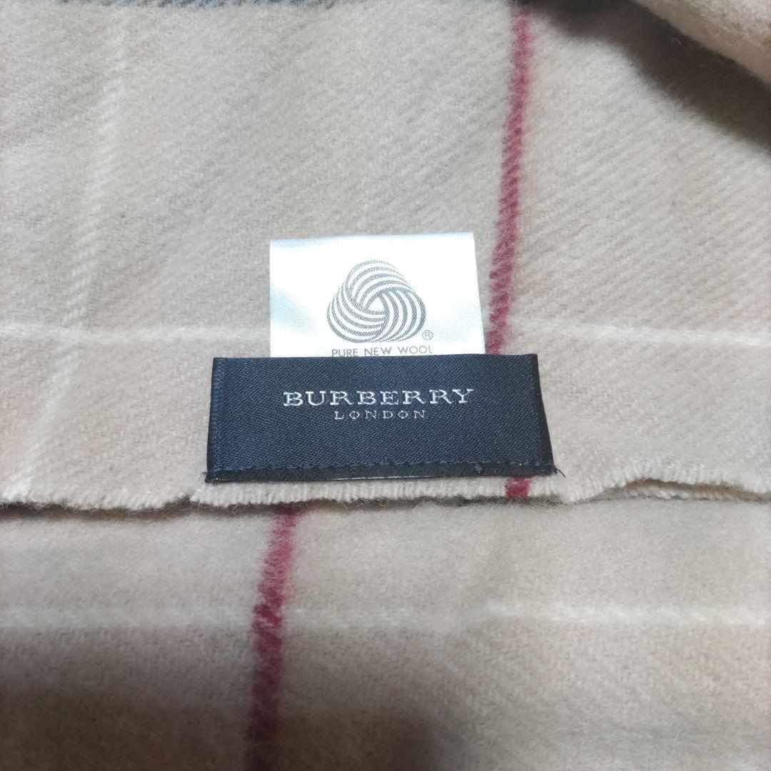 ♦【BURBRRY 】 ひざ掛け.ブランケット　ウール100%　未使用品