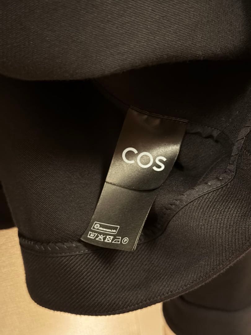 COS JERSEY-TWILL SHIRT JACKET ブラック XL