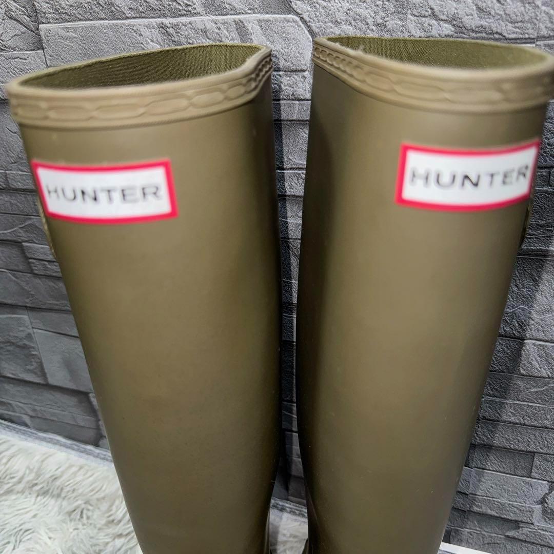 HUNTER ハンター　カーキ　UK6 　24〜24.5