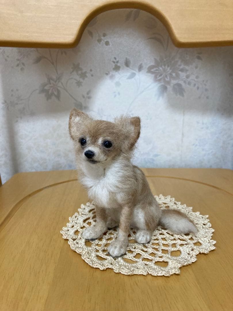 羊毛フェルト　ハンドメイド　チワワ