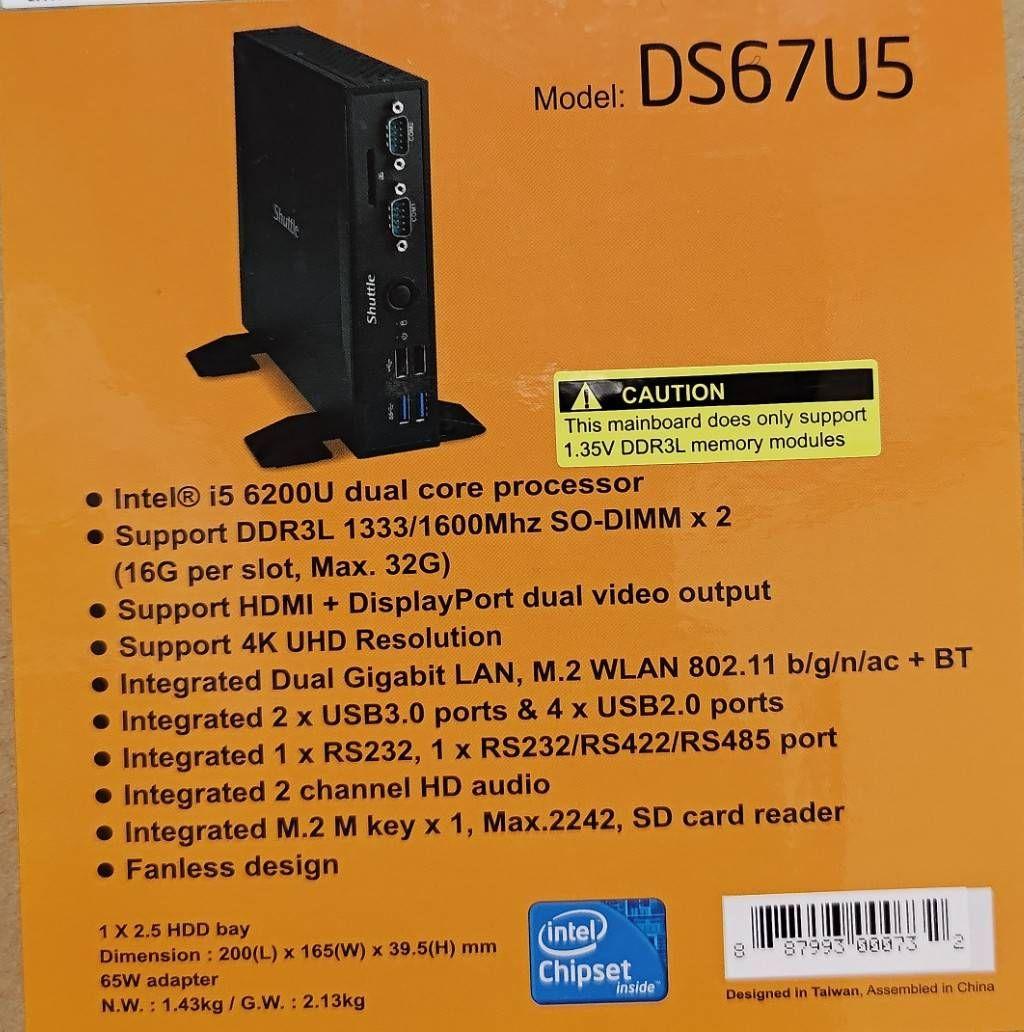 ジャンク扱い Shuttle 小型PC DS67U5