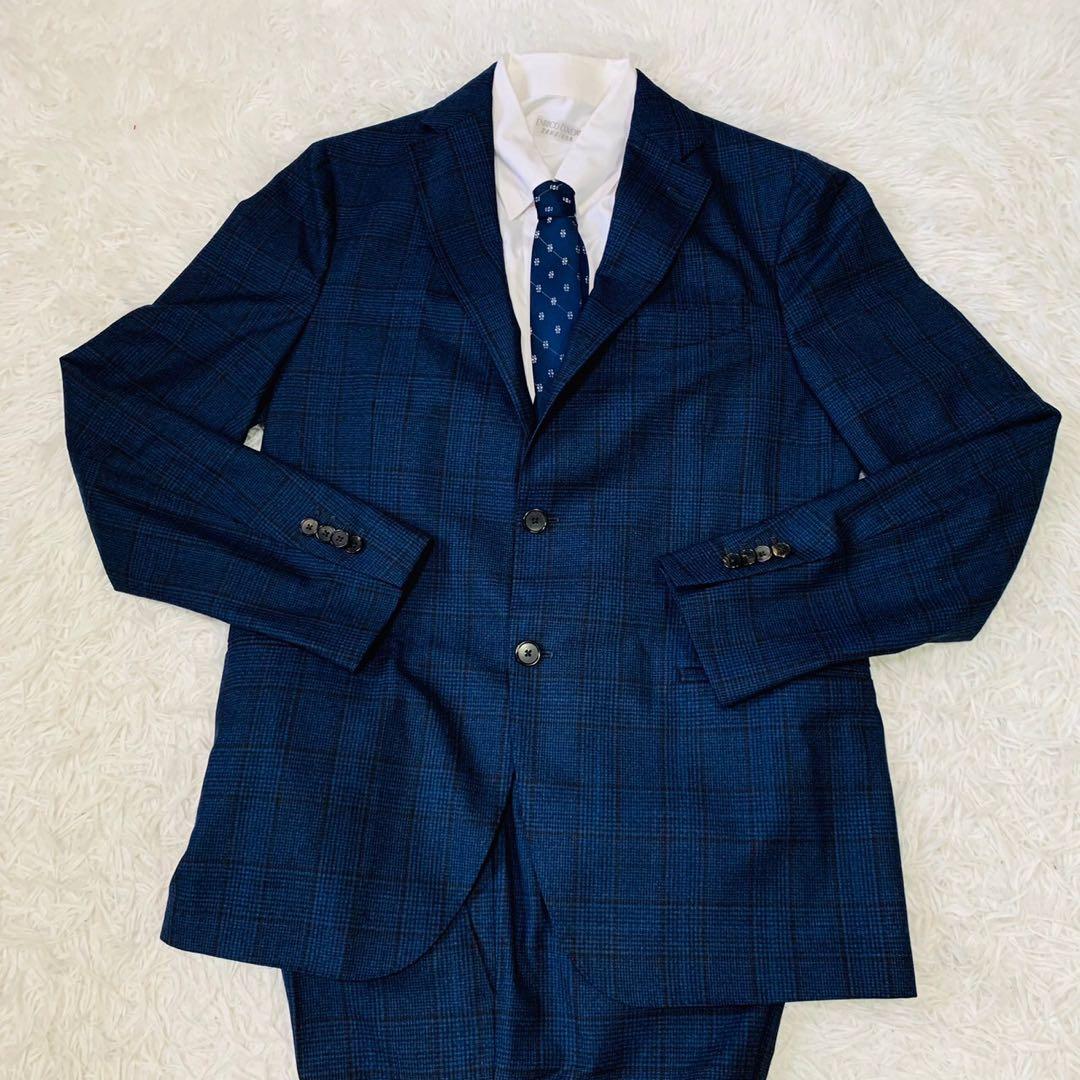 極美品 LARDINI ラルディーニ スーツ セットアップ ネイビー 50