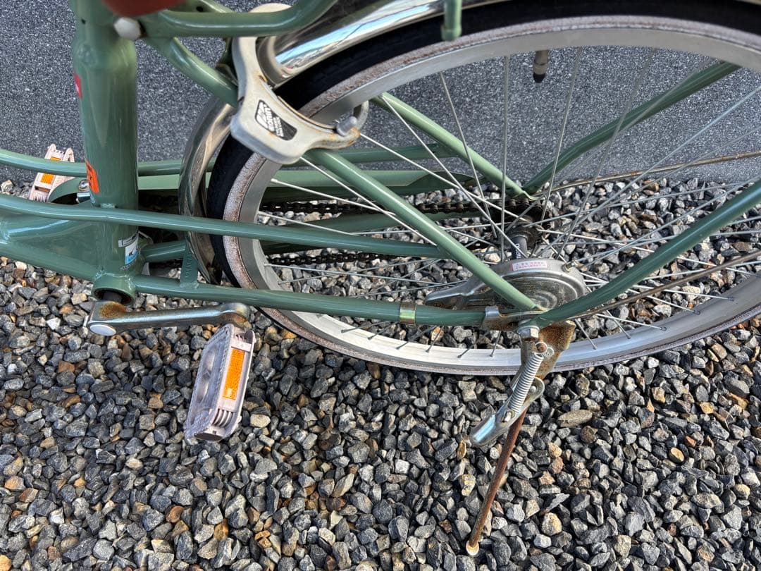 子供用自転車 緑色 前カゴ付き　24インチ　女の子