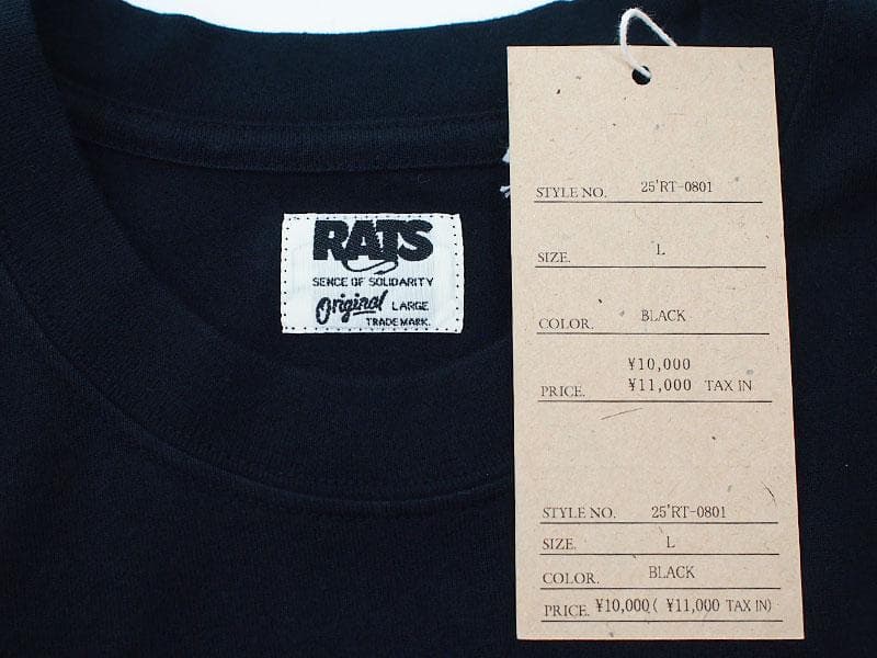 新品 L 定価11000円 RATS BOX LOGO TEE Tシャツ