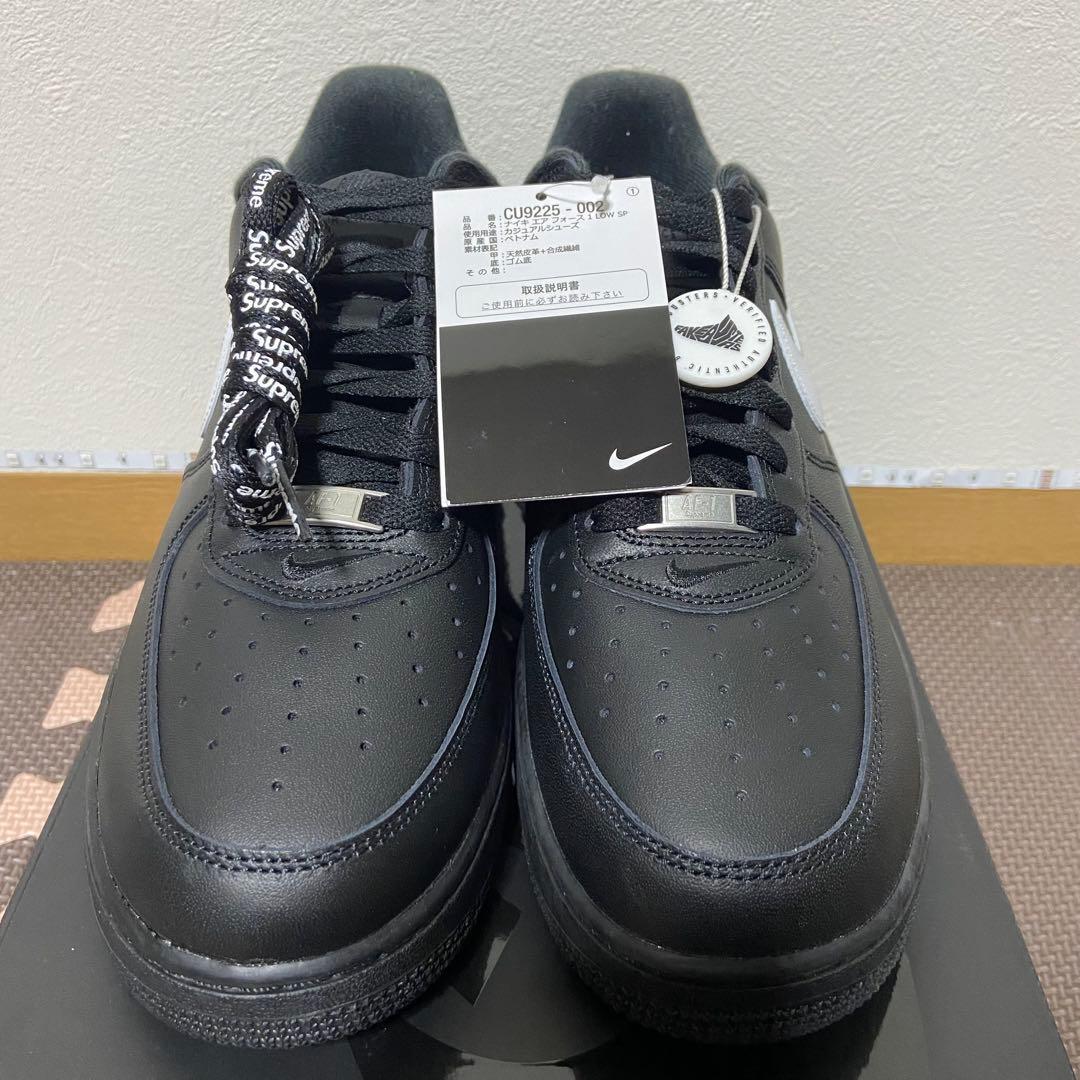 靴 Supreme Nike Air Force 1 Low Black/White