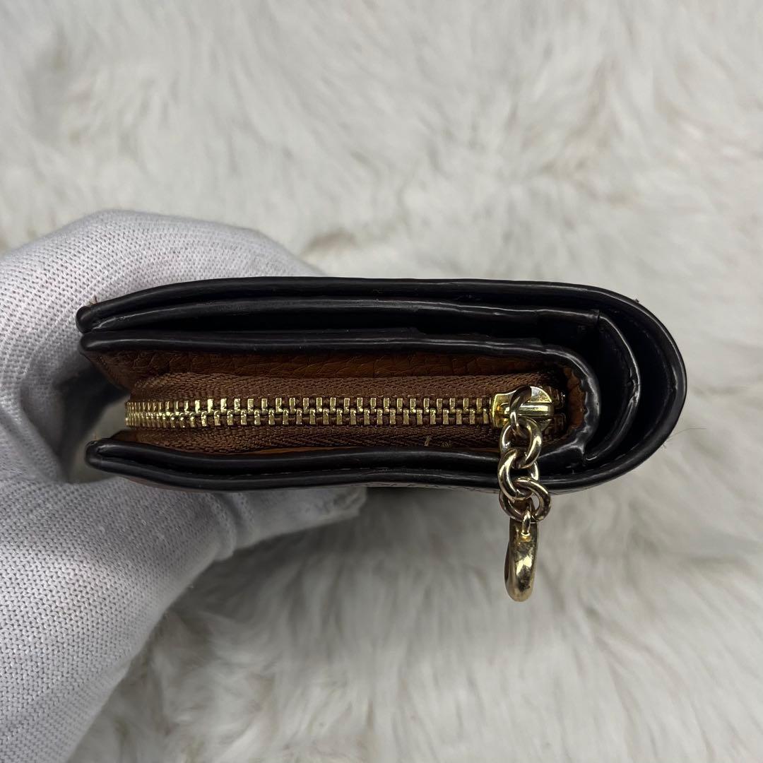 【極美品】COACH ブラウンレザー二つ折り財布