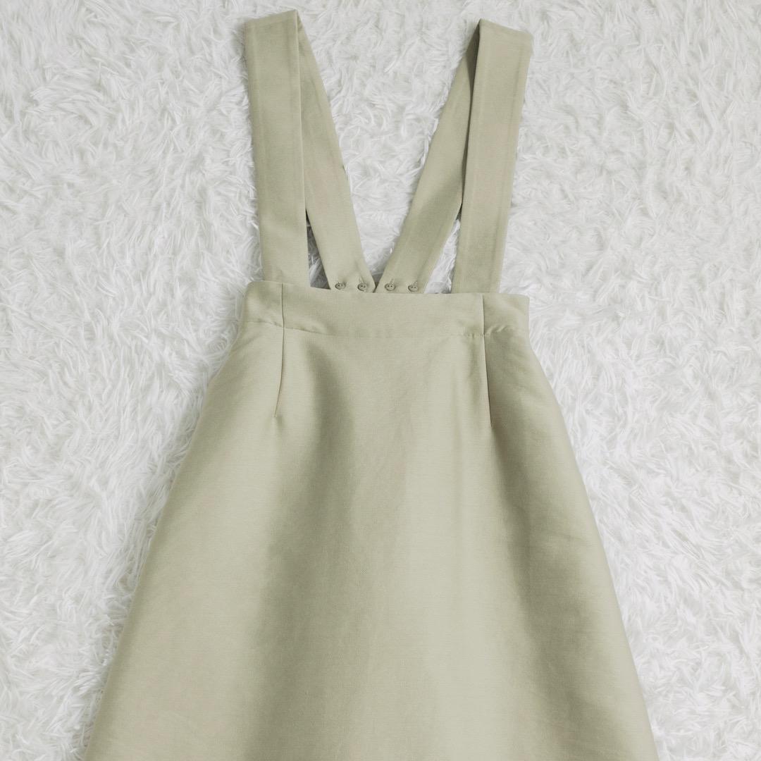 ebure エブール 2025SS クリアダブルクロス サスペンダースカート