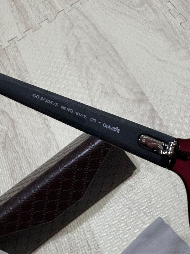 グッチ アジアンフィット バタフライ型 サングラス 美品 イタリア製