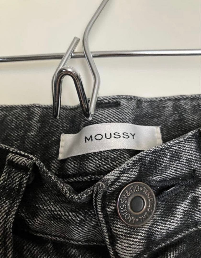 MOUSSY フレアデニム　MVS 24 ブラック ロング