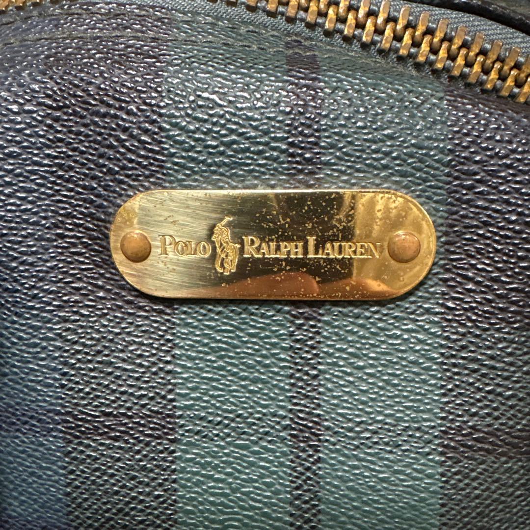 Polo Ralph Lauren ボストンバッグ ダークグリーンチェック