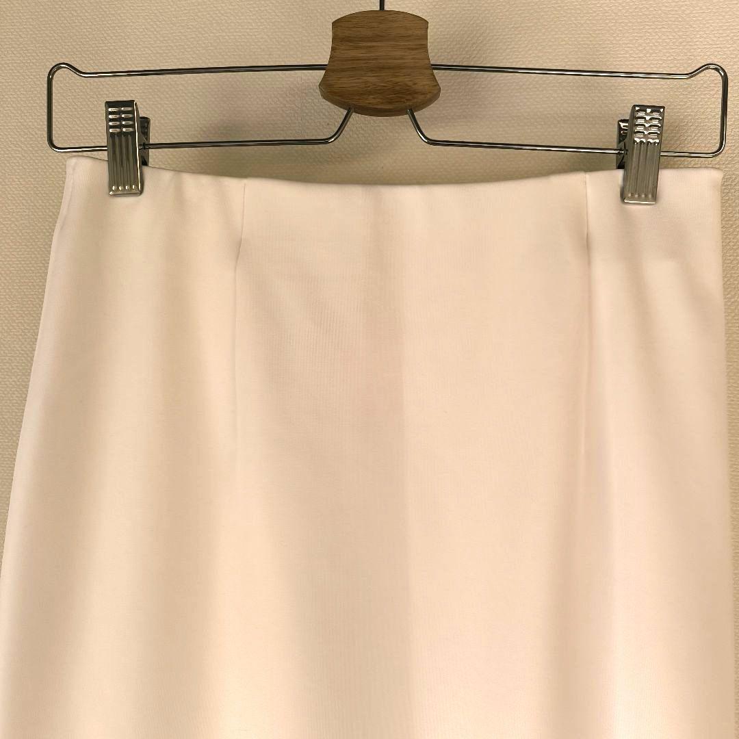 【極美品】カデュネ タイト ロング スカート 白 M 裏地付き Iライン 綺麗め
