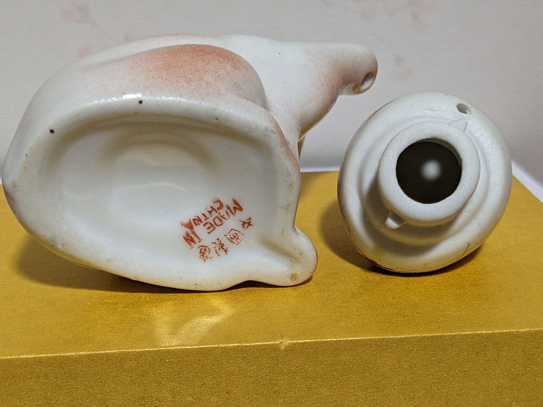 ♦中国 古玩 招き猫 自在 猫形 水注 急須 茶道具 置物飾り 骨董品 古美術品
