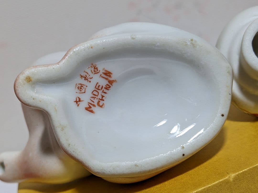♦中国 古玩 招き猫 自在 猫形 水注 急須 茶道具 置物飾り 骨董品 古美術品