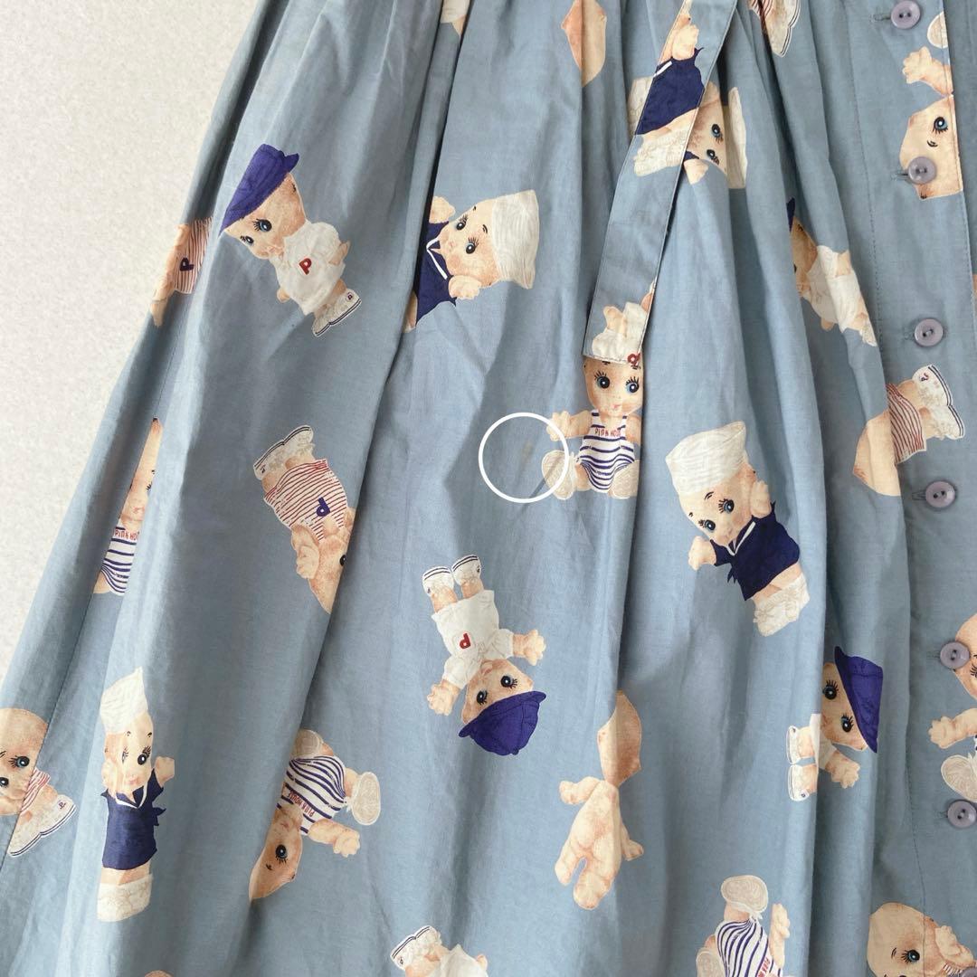 PINKHOUSE ピンクハウス　キューピーちゃん　ピンタックフリル　スカート
