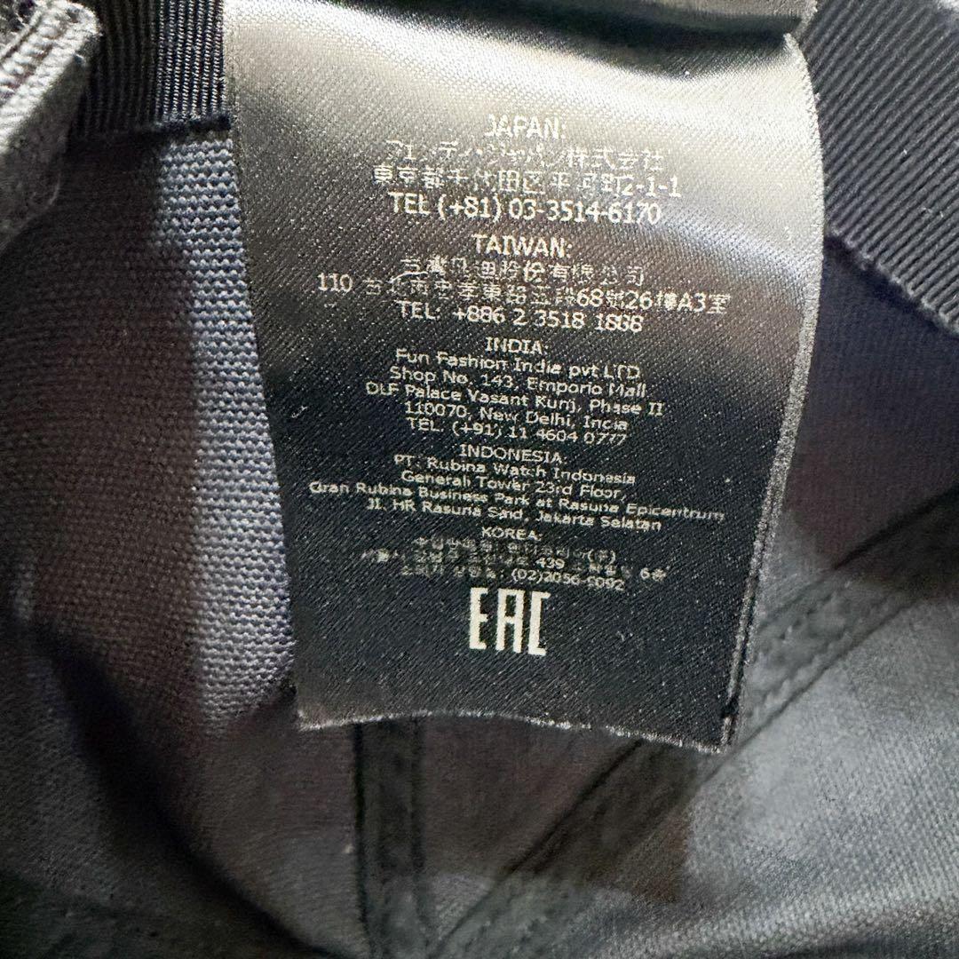 美品 フェンディ FENDI ロゴ ベースボールキャップ ブラック コットン