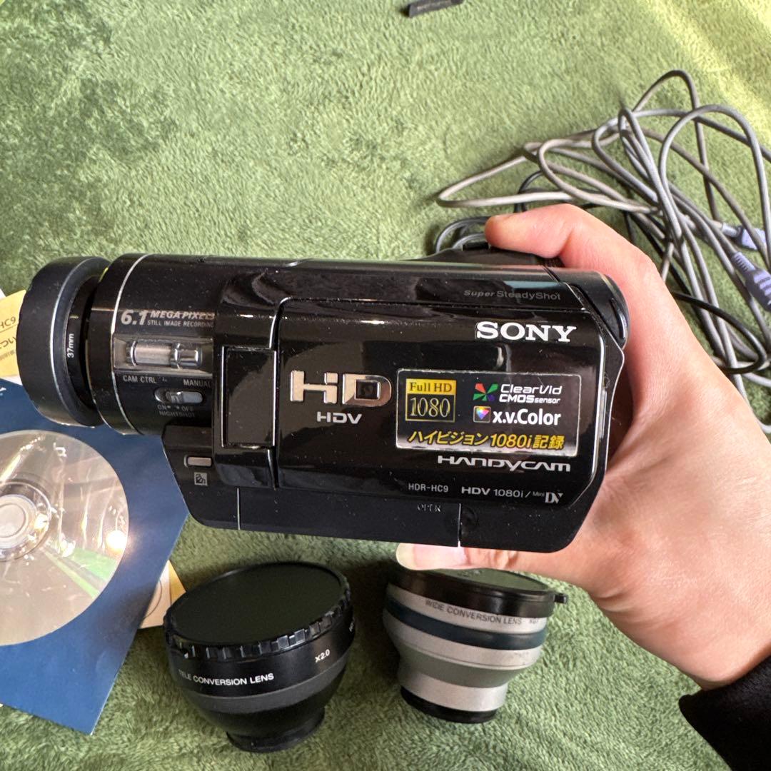 Sony HDR-HC9 本体・箱・バッグ・コンバージョンレンズ2個付き
