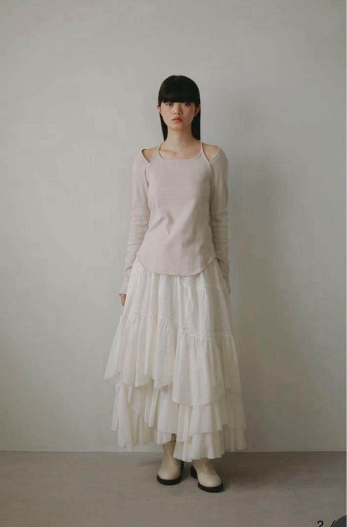 【CASA FLINE】定番 コットンティアードスカート