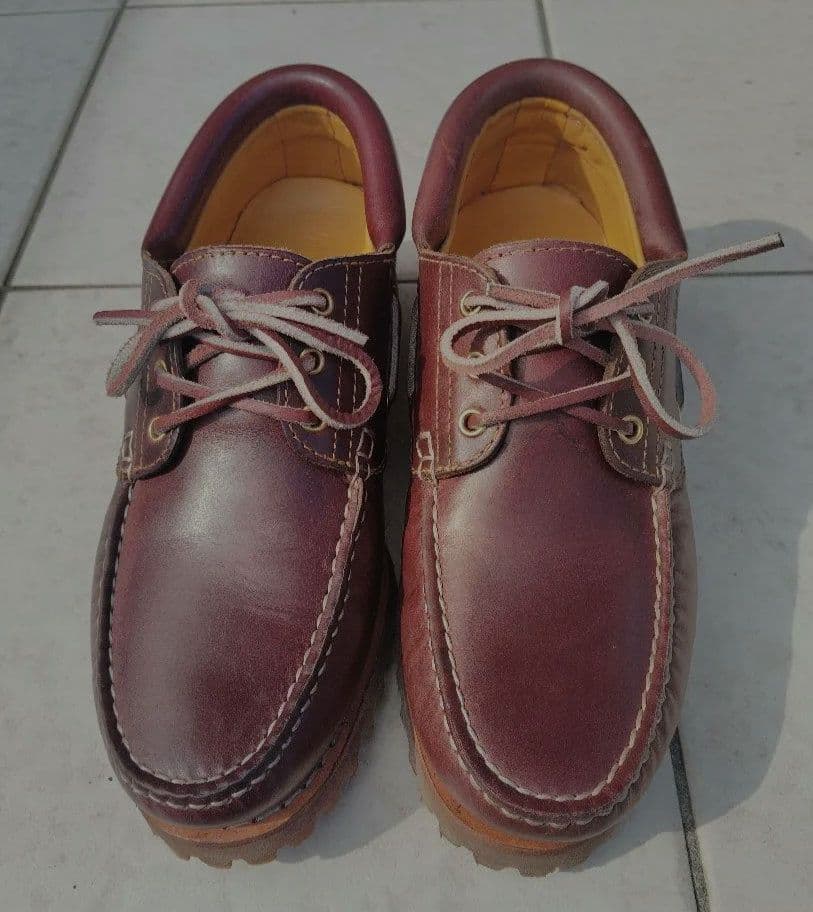 Timberland 3アイバーガンディ デッキシューズ