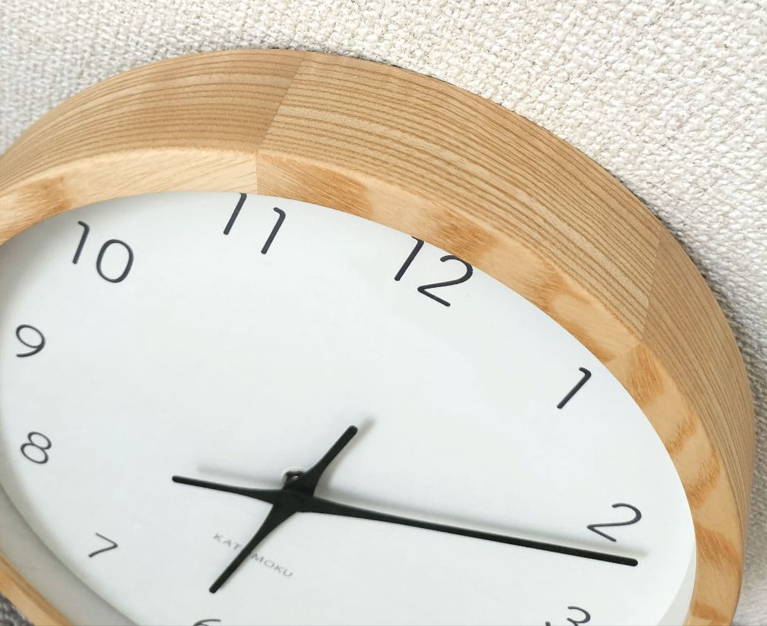 美品✨️KATOMOKU muku clock 7 電波時計 加藤木工