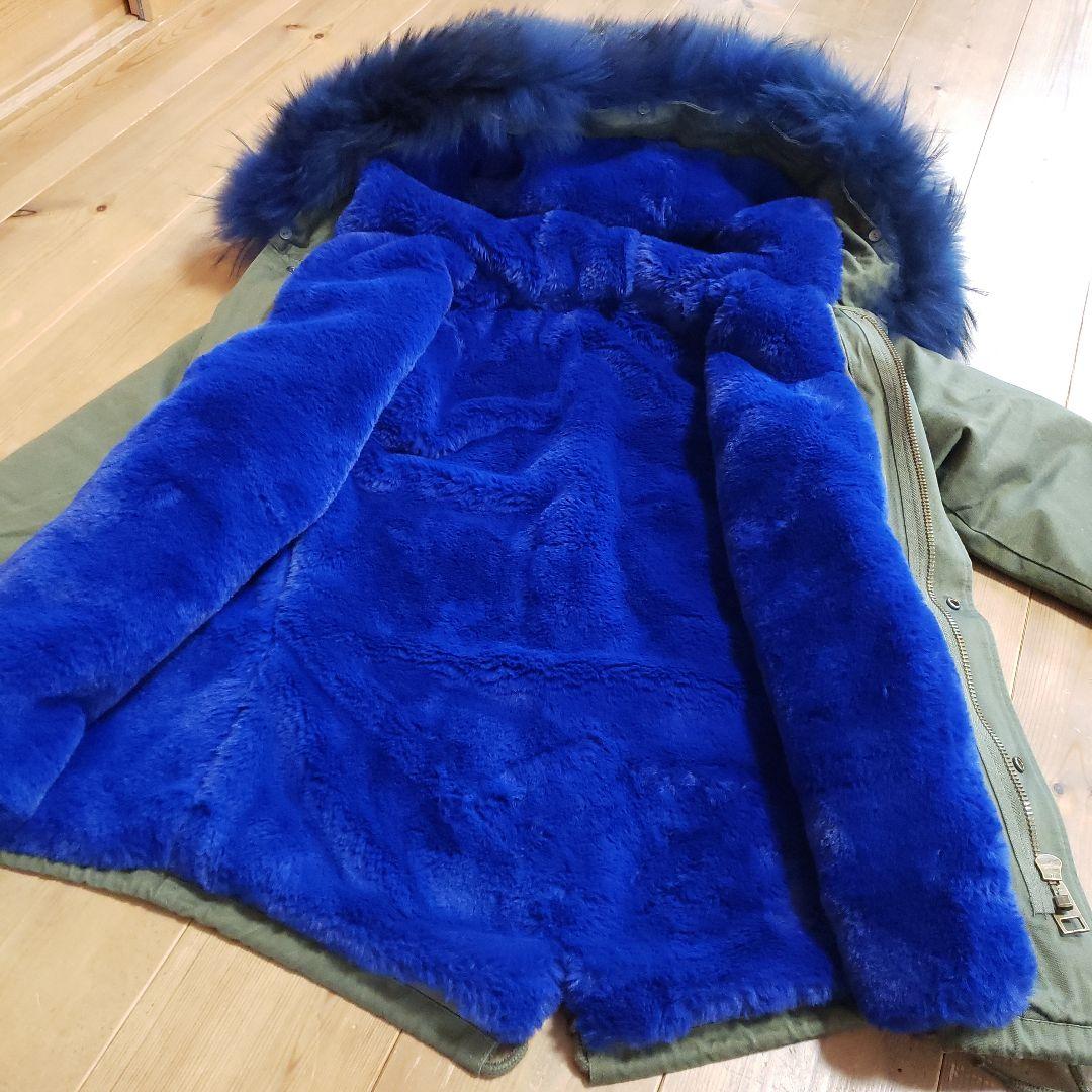 maomaokong　ファージャケット　モッズコート　カーキ