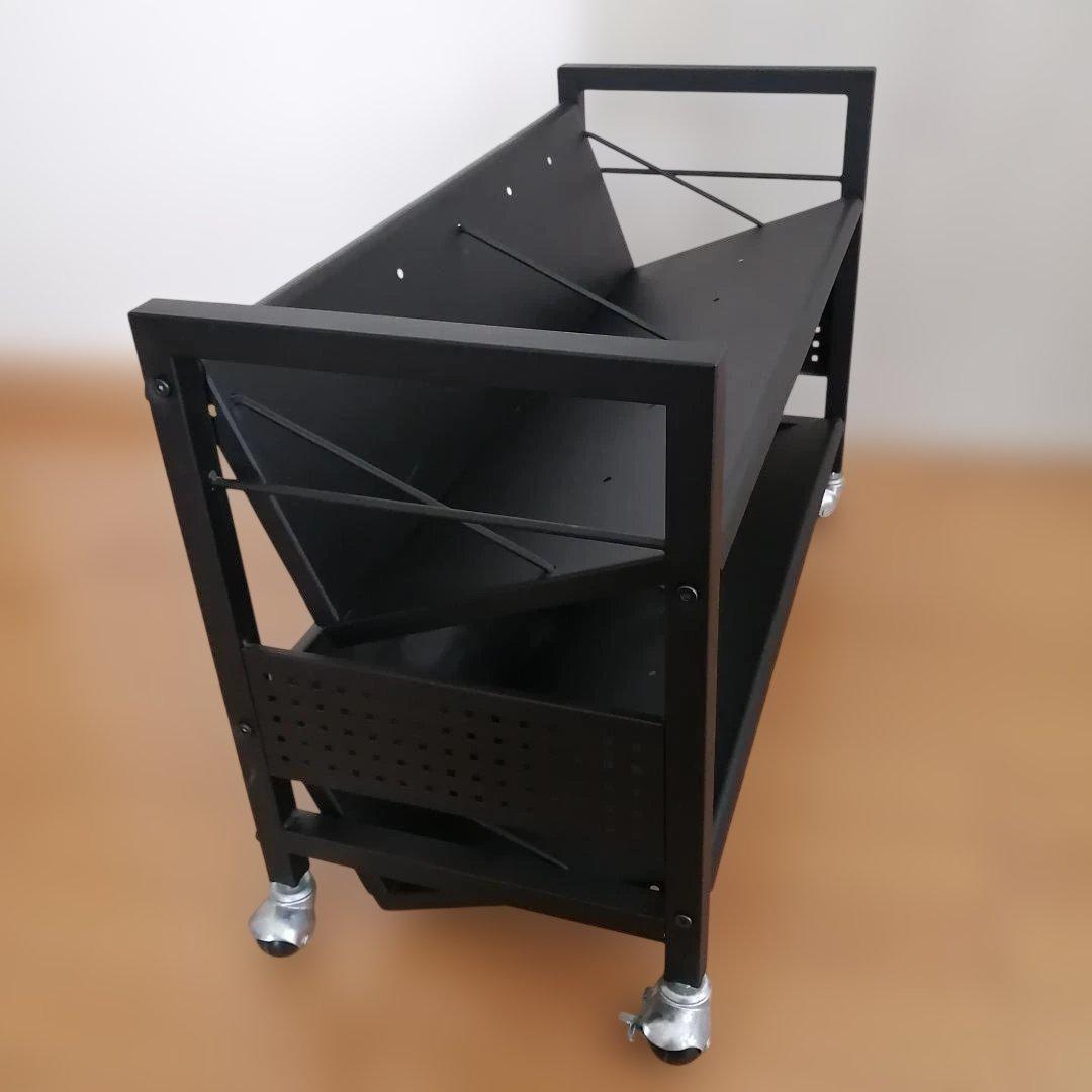 バウヒュッテ Bauhutte デスク下ワゴン　BHS-700U-BK