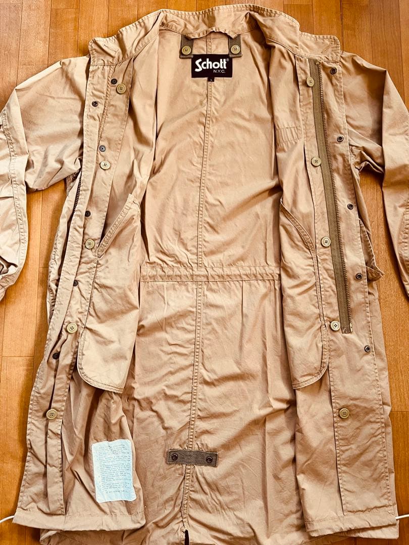 Schott　3way M-51モッズコート　ライナー取り外し可能　L　ベージュ