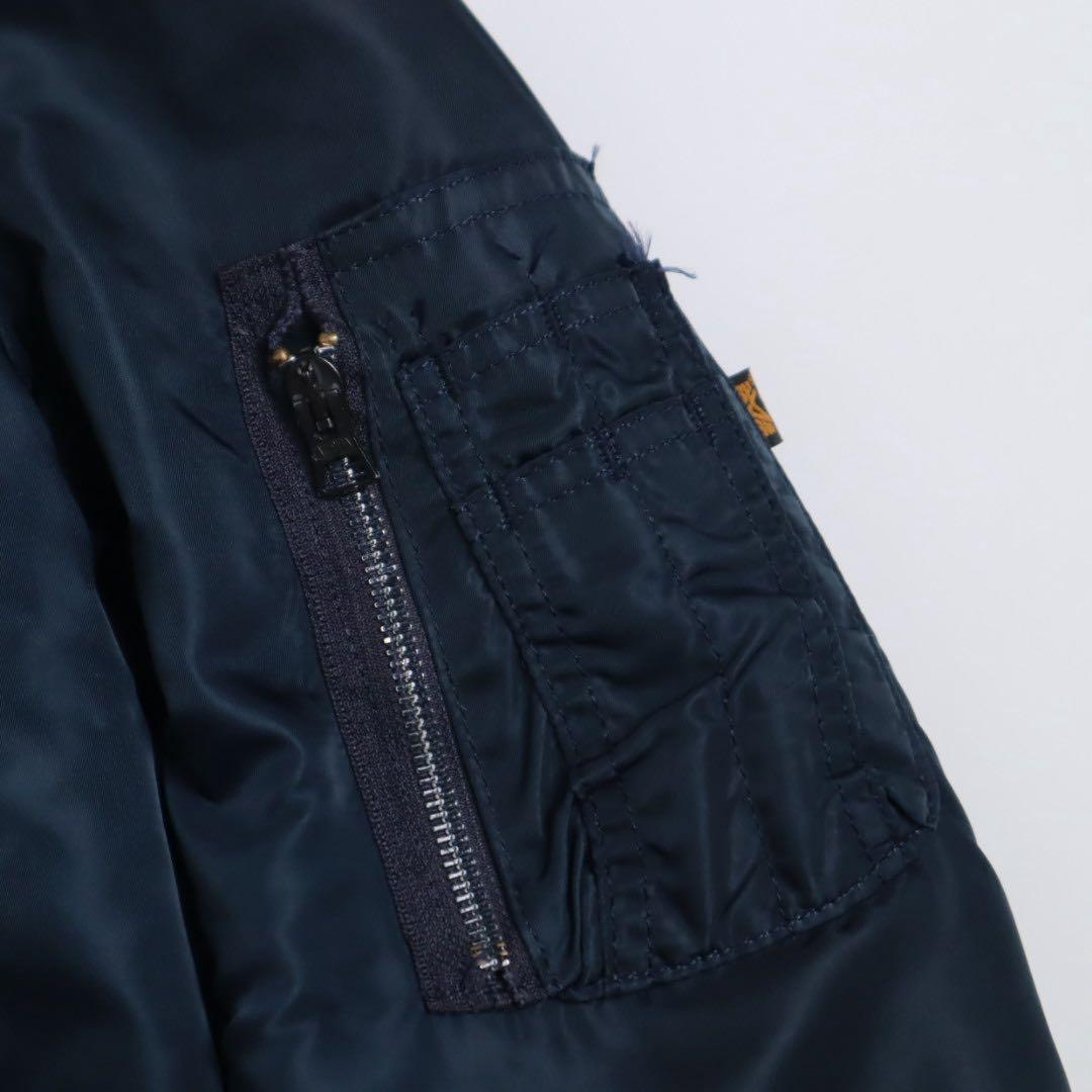 90s USA製 alpha industries MA-1 短丈 ネイビー