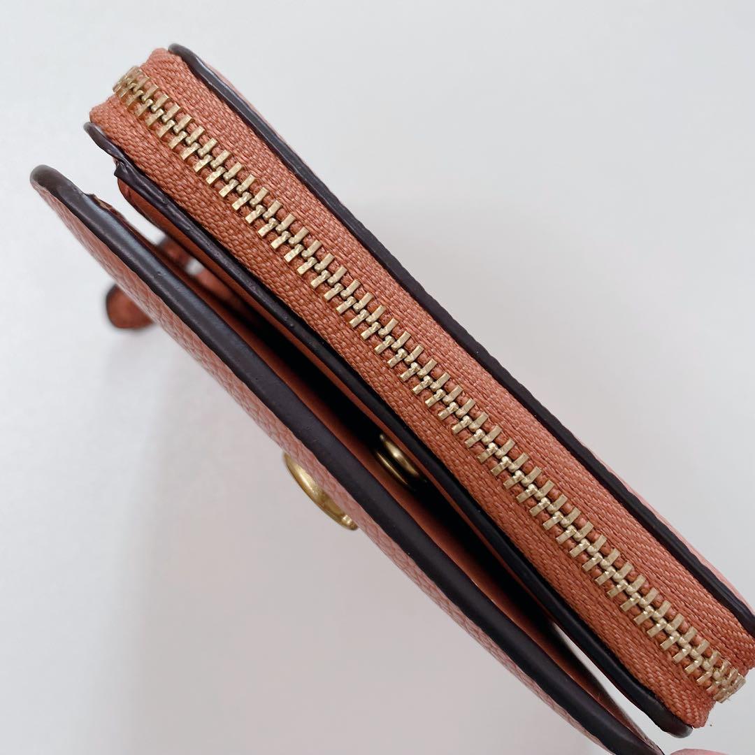 【新品！】COACHコーチ★二つ折り財布★ビルフォールドウォレット★ダークピーチ