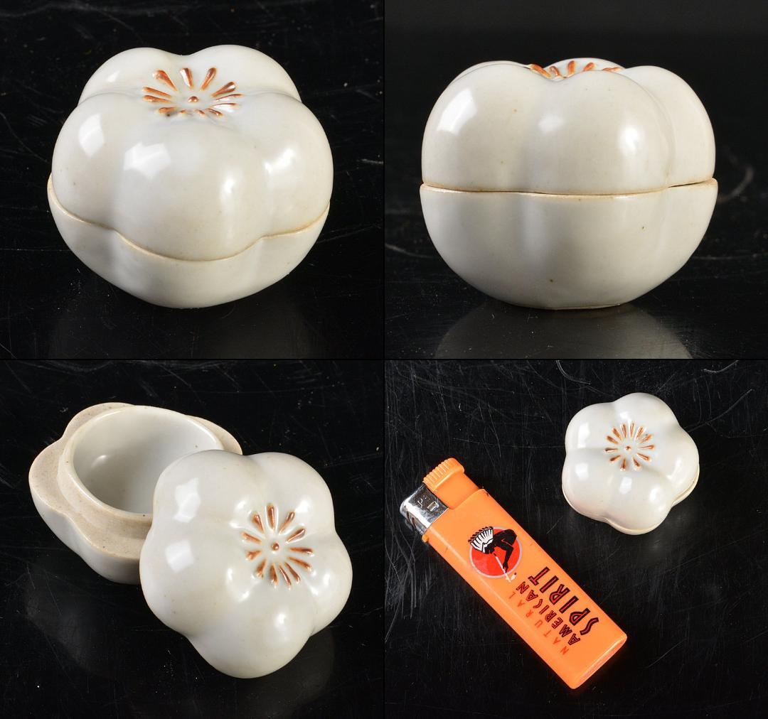 茶道具　京焼　紫翠窯　三代　西村徳泉作　梅　香合　共箱　C　R5099