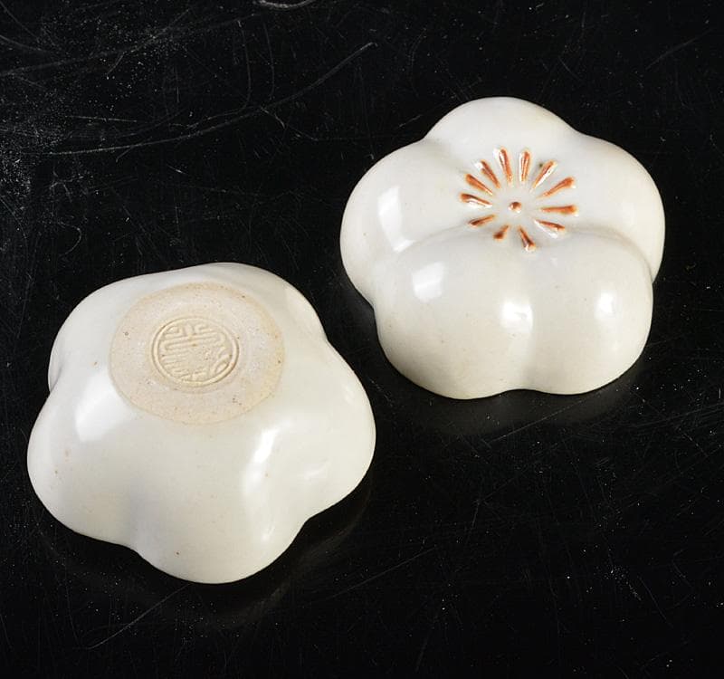 茶道具　京焼　紫翠窯　三代　西村徳泉作　梅　香合　共箱　C　R5099