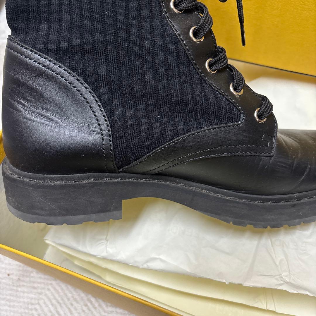 ☆最終お値下げ☆Fendi レースアップブーツ 黒38サイズ