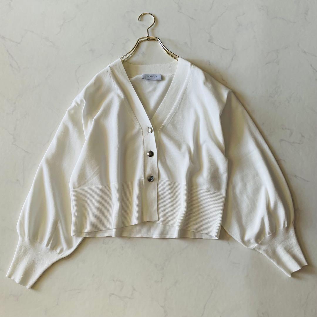 美品✨アダムロペ　ワイドスリーブカーディガン　ホワイト