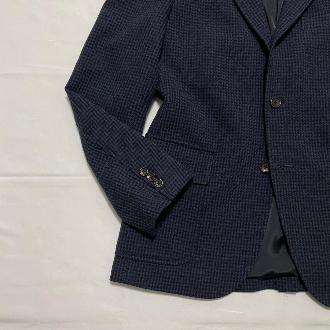 極美品✨️J.PRESS ジャケット 千鳥 ネイビー エアツイード ゴルフ M
