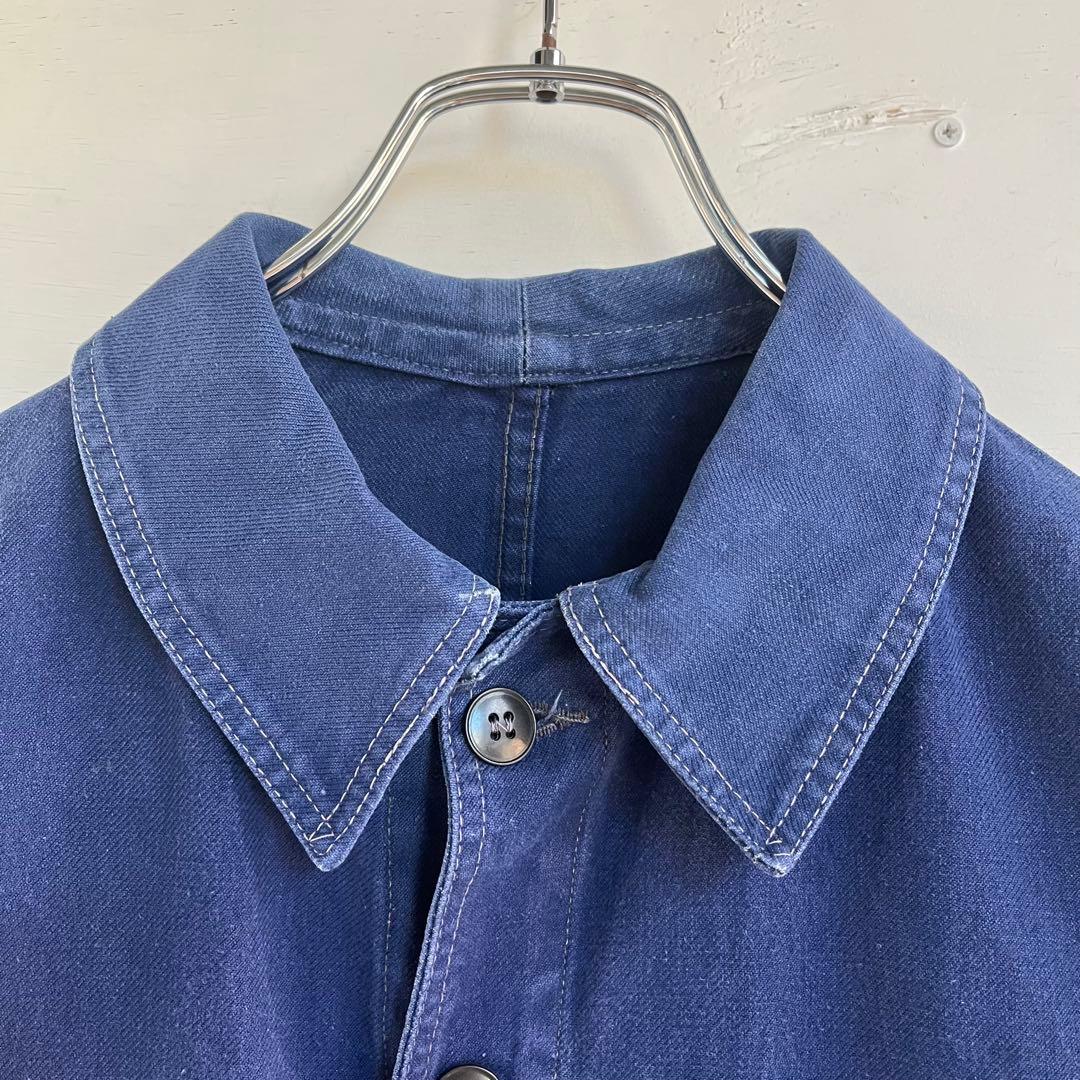 60s フレンチ カバーオール ワークジャケット ヴィンテージ 古着 ユーロ