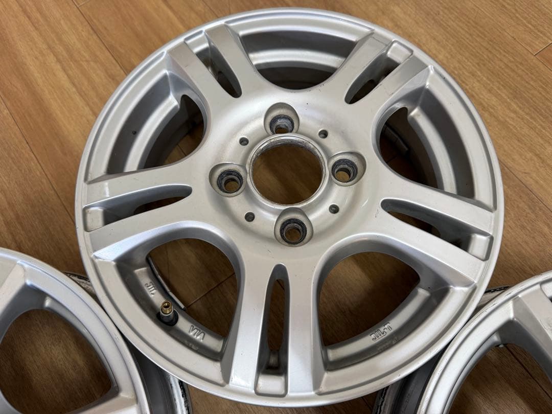 軽自動車アルミホイール13インチ 13×4 4穴 中古4本 センターキャップなし