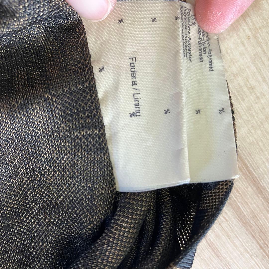フェンディ カットソー ズッカ ロゴ 総柄 半袖 ストレッチ ビンテージ 茶 黒