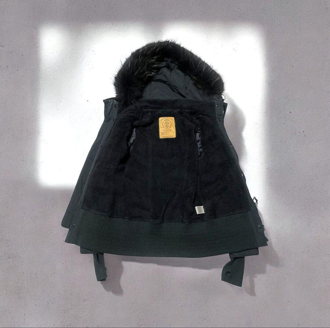 SLY　y2k N-3B グランジ ショートモッズコート ファー 黒