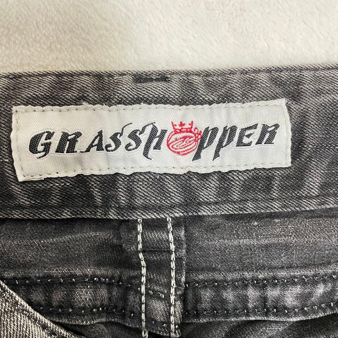 GRASSHOPPER グラスホパー 刺繍 ビジュー デニムパンツ 25