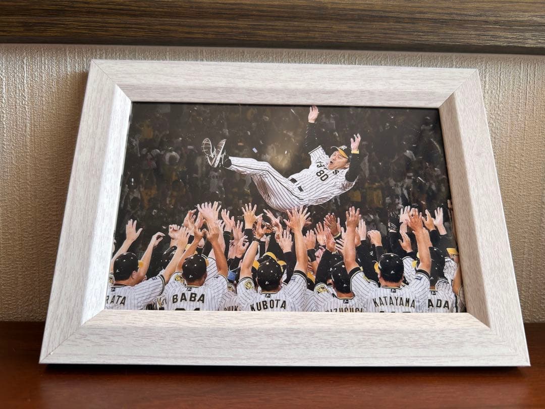 岡田彰布 幸せな虎、そらそうよ サイン本 胴上げ写真セット