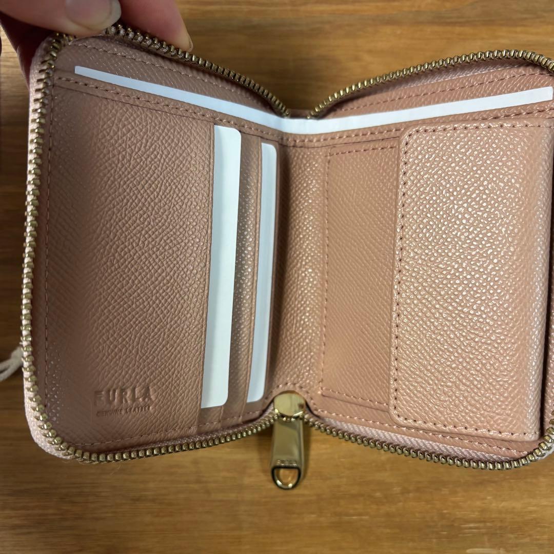 未使用◇FURLA◇フルラ◇折財布◇ラウンドジップ折財布◇ピンク