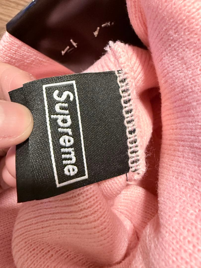 み*い様 Supreme New Era box Logo Beanie ピンク