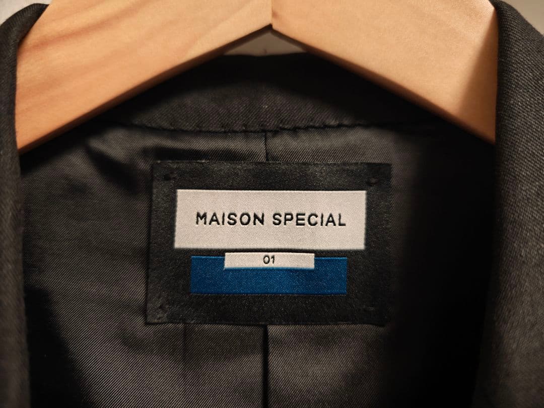 MAISON SPECIAL ブラック ダブルブレスト テーラードジャケット