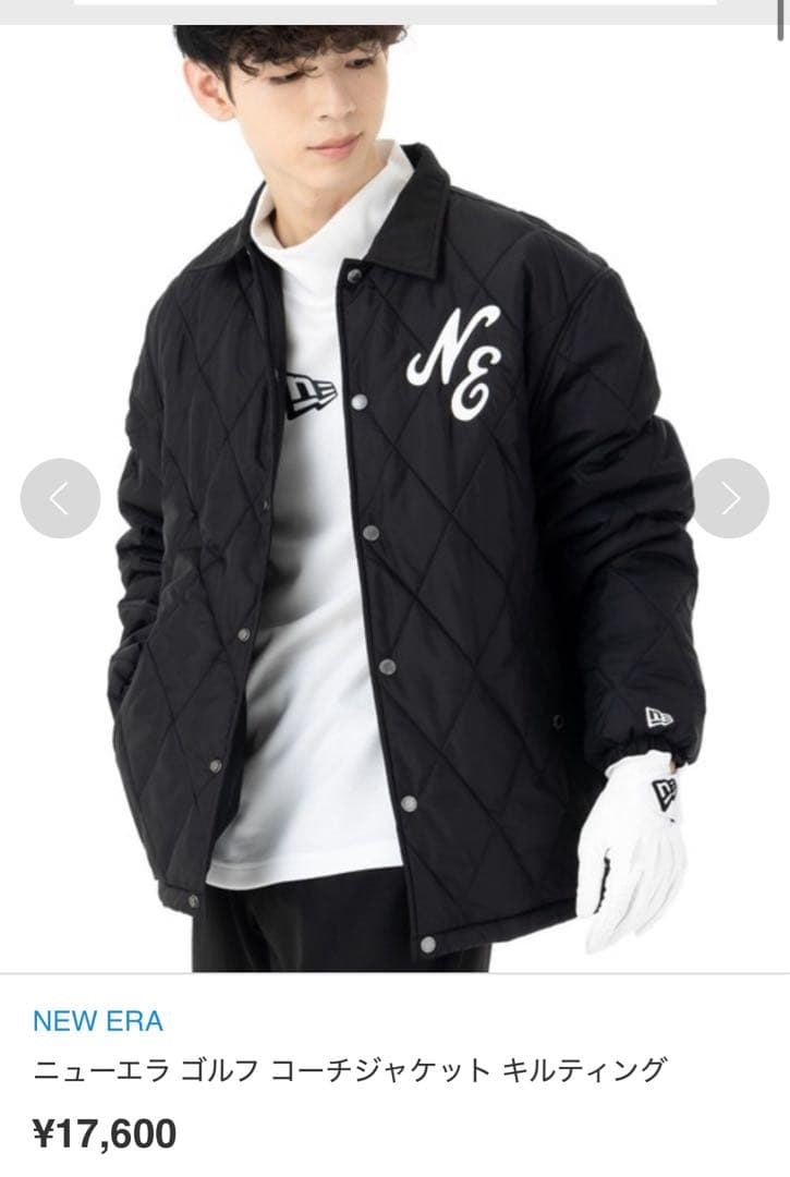 NEW ERA キルティングジャケット X-LARGE ブラック