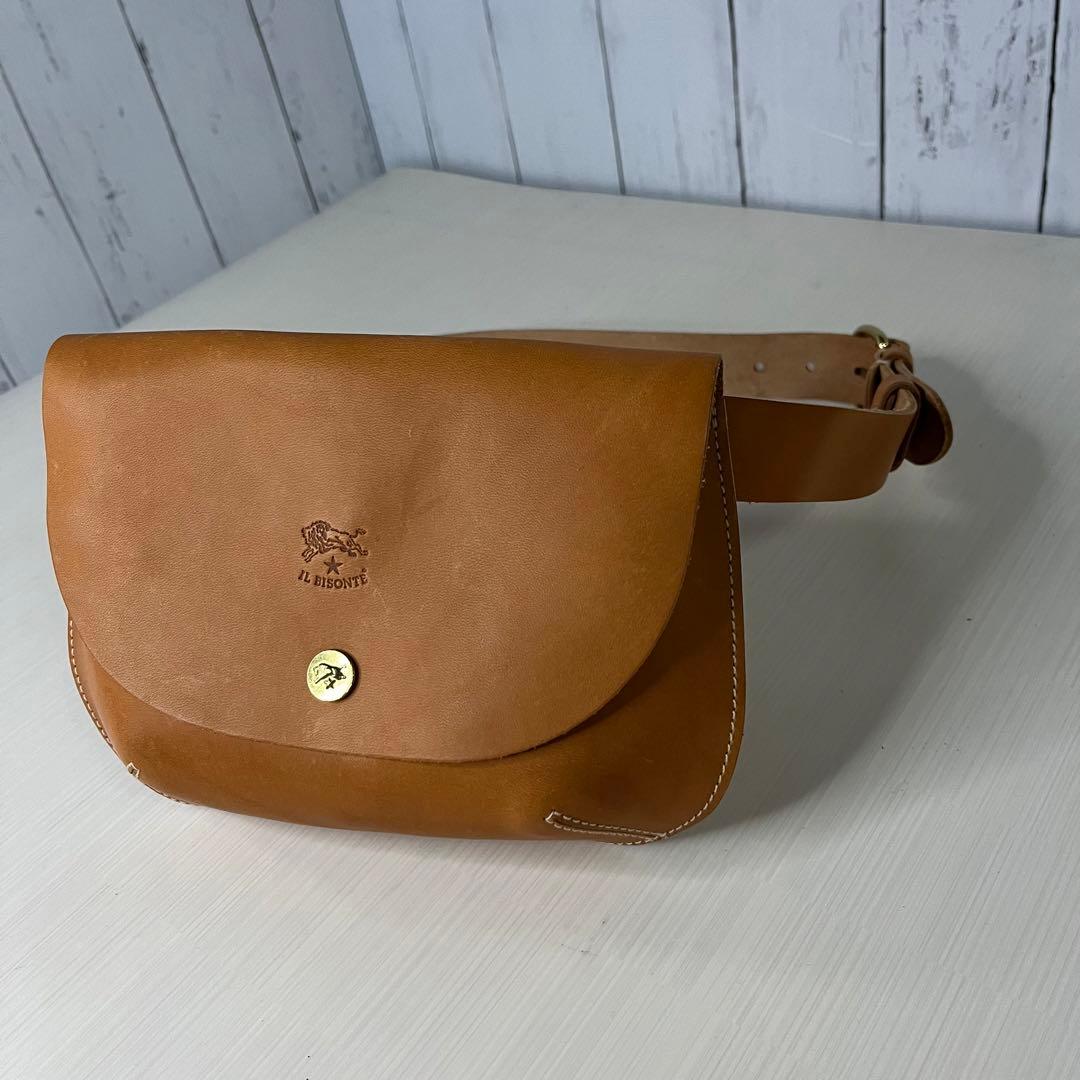 イルビゾンテ ILBISONTE ボディバッグ オールレザー ブラウン