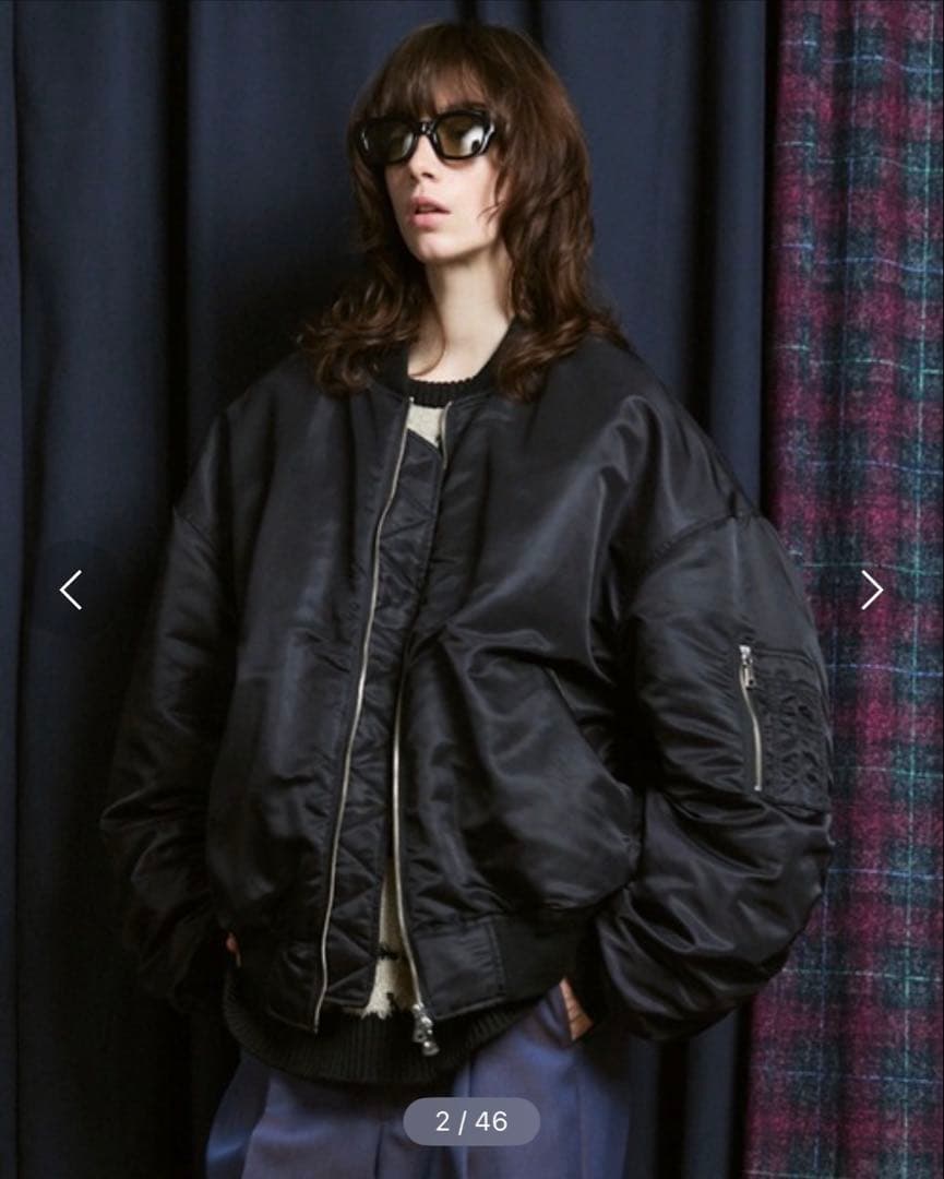 MAISON SPECIAL MA-1ボンバージャケット　ブラック　美品