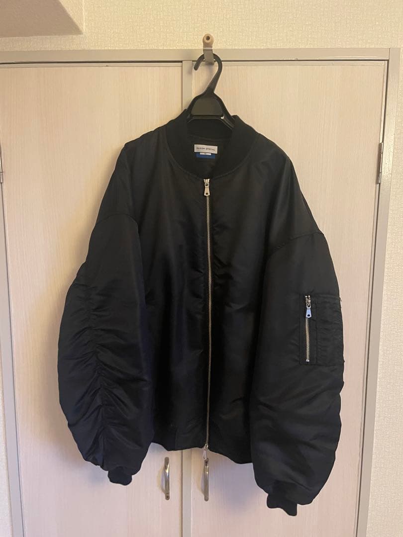 MAISON SPECIAL MA-1ボンバージャケット　ブラック　美品