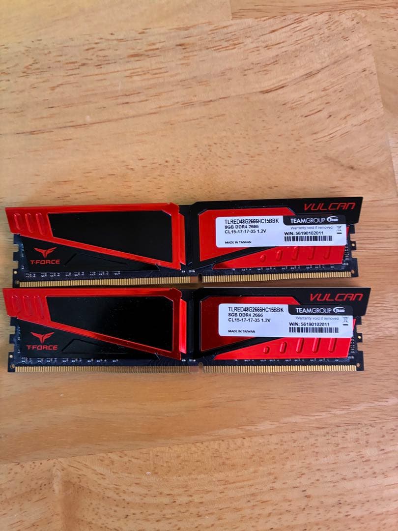 TEAMGROUP VULCAN DDR4 2666MHz 8GB×2 メモリ