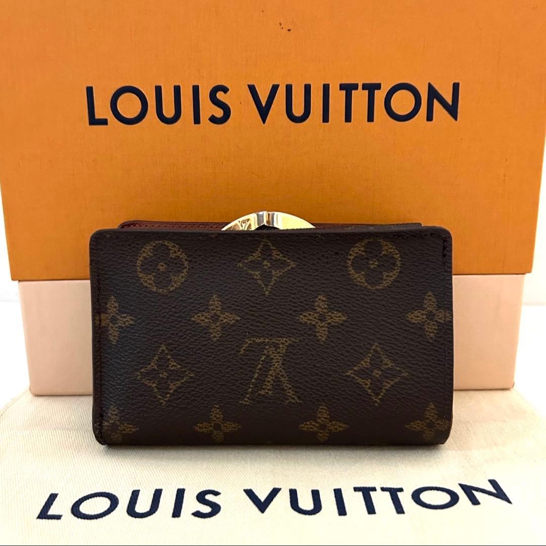 ✅【美品】メンテ済み　ルイヴィトン　モノグラム　ヴィエノワ　二つ折り財布　がま口